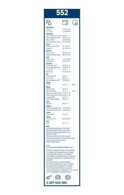 Silecek lastiği, set 6