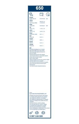 Silecek lastiği, set 6