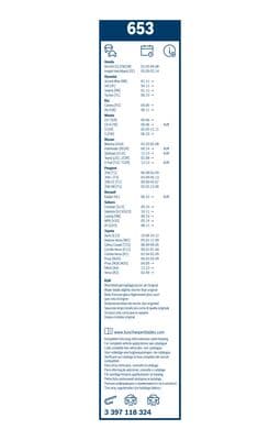 Silecek lastiği, set 6