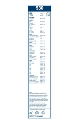 Silecek lastiği, set 6