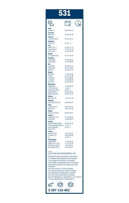 Silecek lastiği, set 6