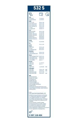 Spoiler silecek süpürgesi, Set 6