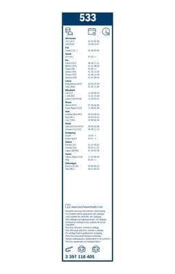 Silecek lastiği, set 6