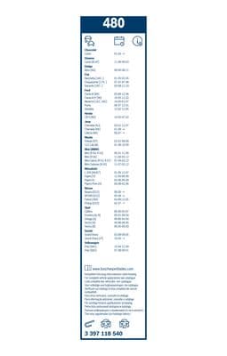 Silecek lastiği, set 6