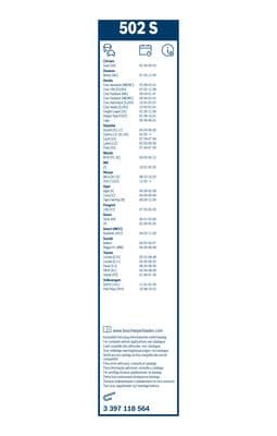 Spoiler silecek süpürgesi, Set 6