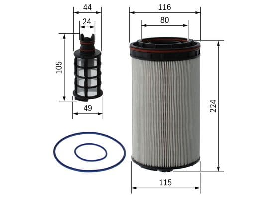 Yakıt filtresi elemanı 5