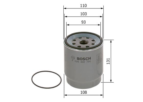 Yakıt filtresi değiştirilebilir gövdesi 5